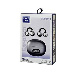 Clip on 2 Wireless Stereo Headset (black)