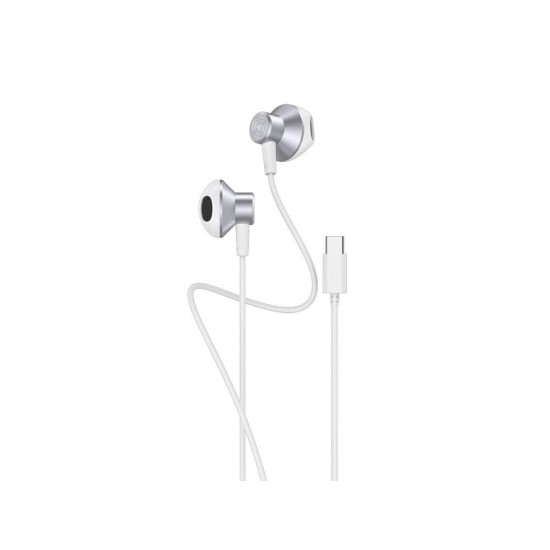 Celebrat D14 Stereo Earphone w/ Type-C Plug (white)