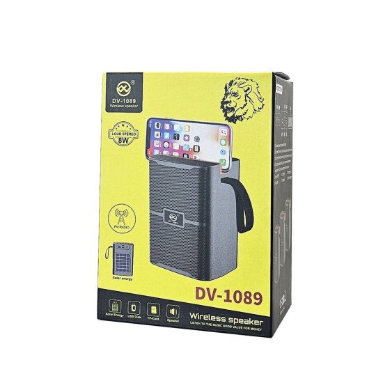 DV-1089 Solar Charging Wireless Speaker (black)