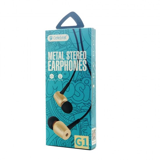 Celebrat G1 Metal Stereo Earphone (gold)