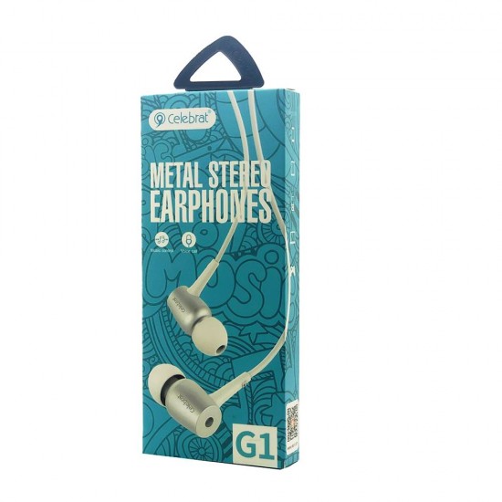 Celebrat G1 Metal Stereo Earphone (silver)
