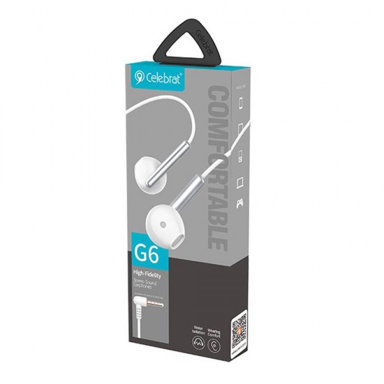 Celebrat G6 Stereo Sound Earphone (white)