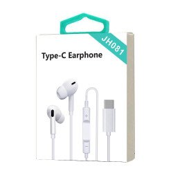 JH081 Earphone w/ Type-C Connector (white) JH081 Earphone w/ Type-C Connector (white)