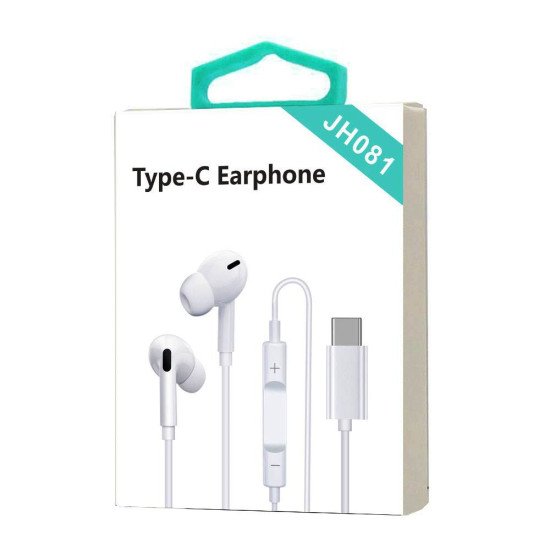 JH081 Earphone w/ Type-C Connector (white) JH081 Earphone w/ Type-C Connector (white)