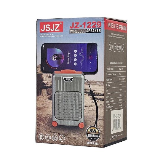 JZ-1229 Luggage Wireless Speaker (black)