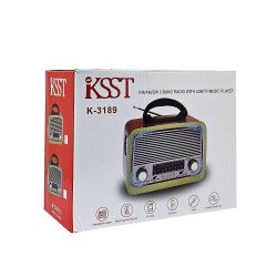 K-3189 3 Band Radio Speaker (light brown)