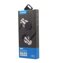 K-Series K1 Metal Stereo Earphone (silver) K-Series K1 Metal Stereo Earphone (silver)