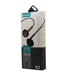 K-Series K2 Metal Stereo Earphone (black) K-Series K2 Metal Stereo Earphone (black)