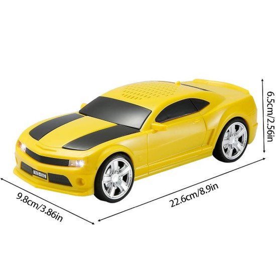 WSTER WS-592 Super Car Portable Bluetooth Speaker (yellow)