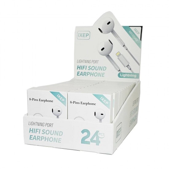Lightning Earphone W/ Remote Control Display Box of 24pcs