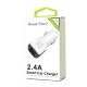 3.1A Mini Dual USB Car Charger Adapter (white) 3.1A Mini Dual USB Car Charger Adapter (white)