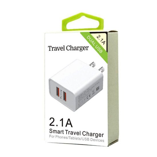 2.1A Dual USB Home Adapter (white)