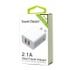 2.1A Dual USB Home Adapter (white)