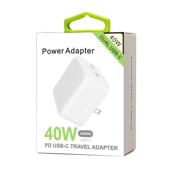 Dual 20W Fast Charging Type C Power Adatpor 