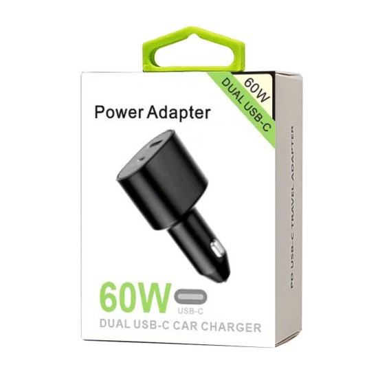 45W C Port + 15W USB Port CarAdapter (black)