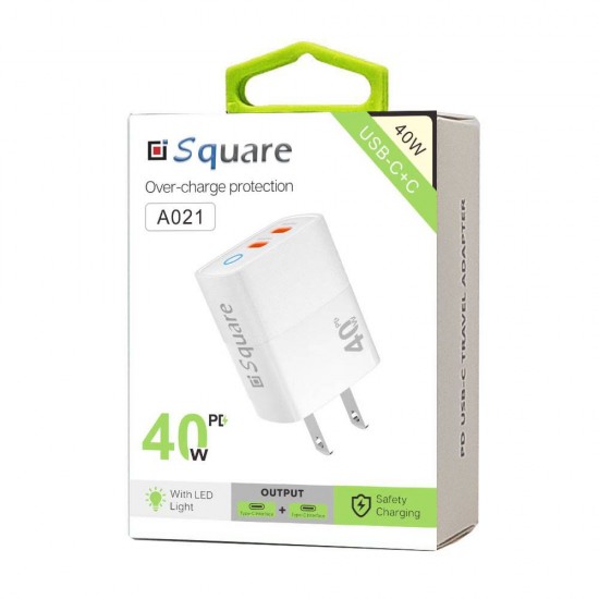 40W Dual C Port Charging Adapter (white) 40W Dual C Port Charging Adapter (white)