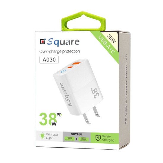 38W USB + C Fast Charging Power Adatpor (white) 38W USB + C Fast Charging Power Adatpor (white)