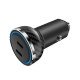 Dual 30W USB-C Port Car Adapter (black)
