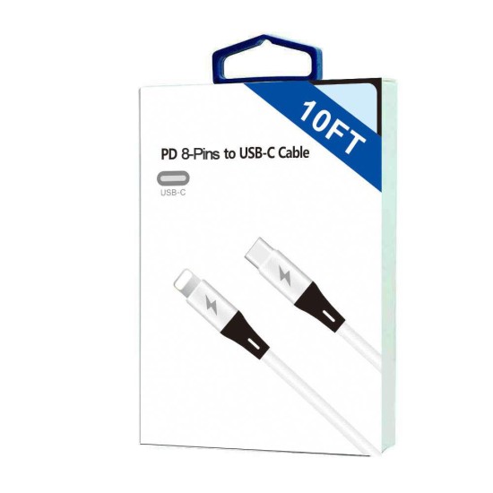 H.D 8-Pins to C Cable 10FT (white)