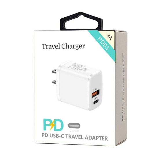 USB + C Dual Home Adapter (white)