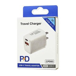 USB + C Dual Home Adapter (white)