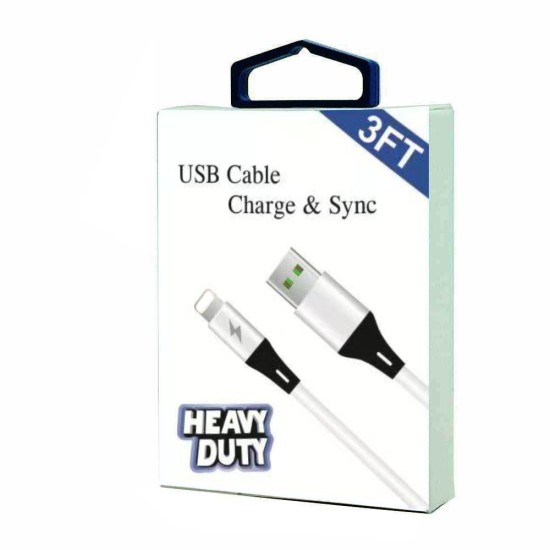 Heavy Duty USB Cable for iPhone 3FT (white) Heavy Duty USB Cable for iPhone 3FT (white)