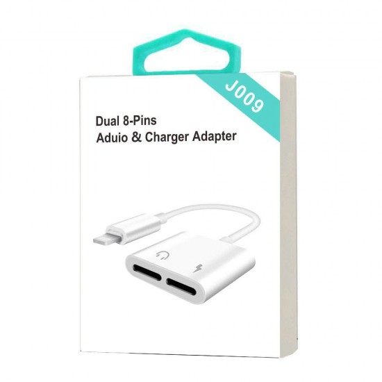 Dual 8 Pins Audio & Charge Adapter