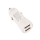 2.4A Dual USB Car Charger Adapter (white)