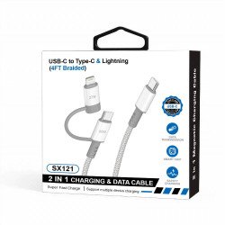 C Port to Lightning and C Cable (4FT)