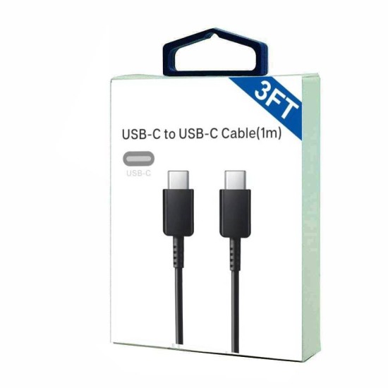 Type C To Type C Cable 3FT (black)