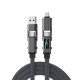 4 in 1 Interchangeable Flat Braided USB Cable (3FT)
