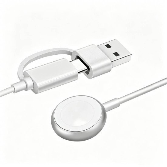 Magnet Wireless charger for iWatch & Samsung Watch (white)