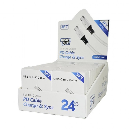H.D C to C Cable (3ft) Display Box of 24pcs H.D C to C Cable (3ft) Display Box of 24pcs
