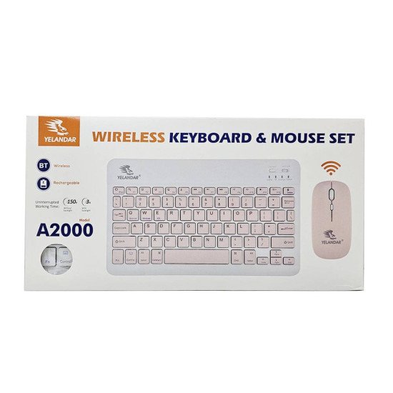 A2000 Compact Wireless Keyboard and Mouse Set