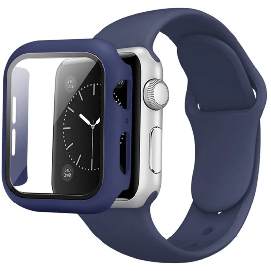 Silicone Band & Snap-on Case For iWatch 10th 42mm (blue) Silicone Band & Snap-on Case For iWatch 10th 42mm (blue)