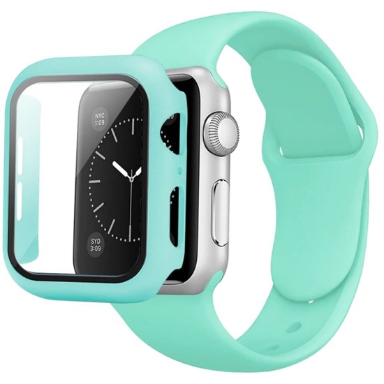 Silicone Band & Snap-on Case For iWatch Ultra 49mm (turquoise) Silicone Band & Snap-on Case For iWatch Ultra 49mm (turquoise)