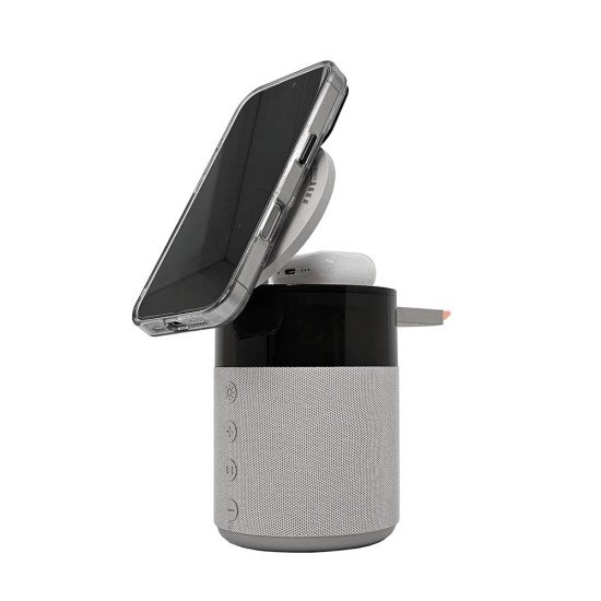 4 in 1 Foldable Magnetic Wireless Charger Speaker (white)