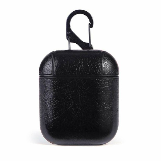 PU Leather Case For Airpod 1/2 (black)
