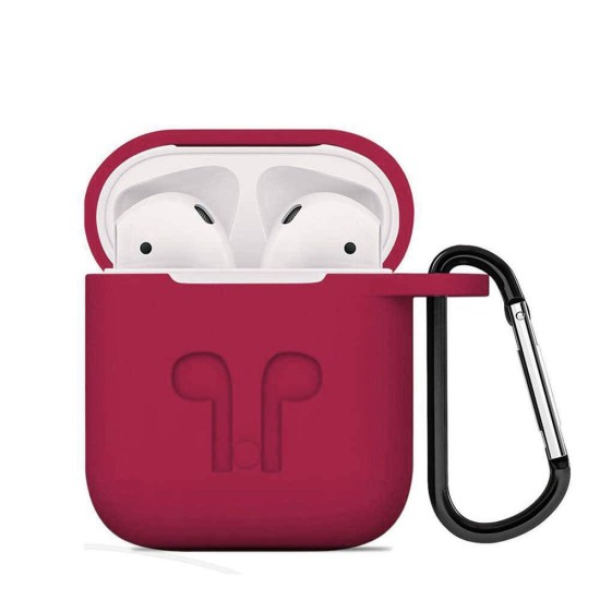 Silicone Case For Airpod 1/2 (burgundy)