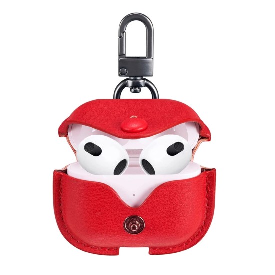 PU Leather Case For Airpod 3 (red)