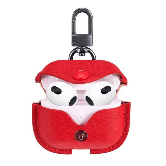 PU Leather Case For Airpod 3 (red) PU Leather Case For Airpod 3 (red)