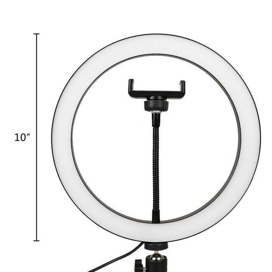 MJ26 10" RGB Selfie Ring Light w/ Tri-pod & Phone holder