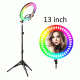 MJ36 13" RGB Selfie Ring Light w/ Tri-pod & Phone holder