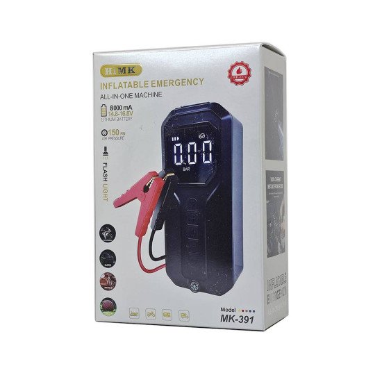 Portable Inflation Pump and Jump Starter Kit MK-391