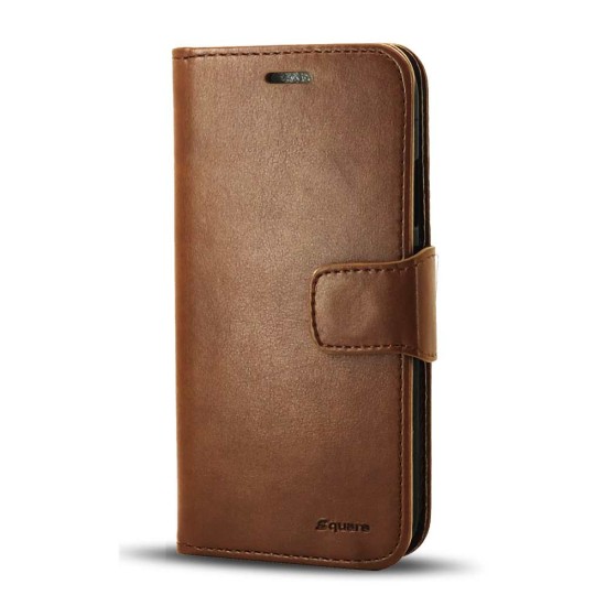 Leather Wallet Case For Samsung Galaxy S21 Ultra (brown)
