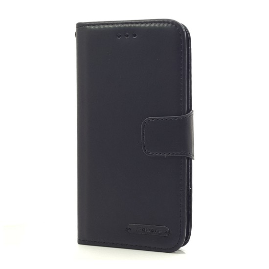 Leather Wallet Case For iPhone X (black)