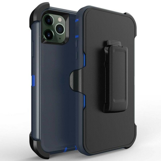 Defender Case w/ Clip For iPhone 12 Pro Max (blue)