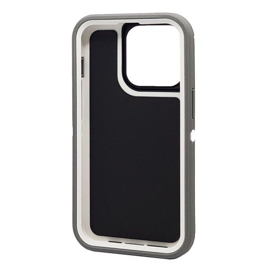 Defender Case w/ Clip For iPhone 14 Plus (grey)