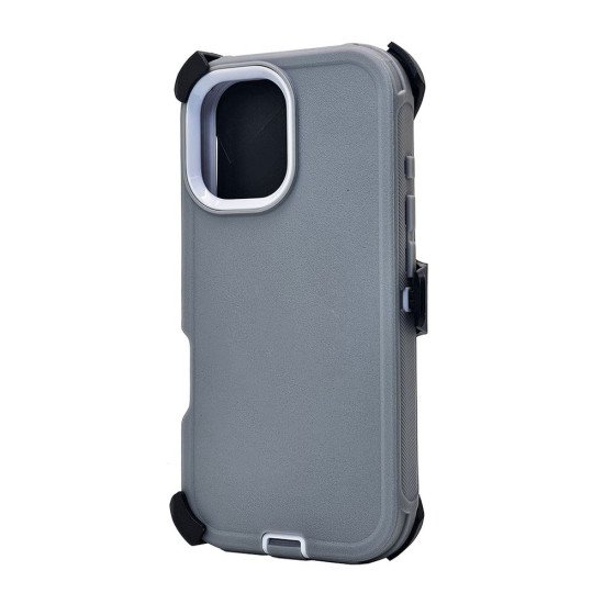 Defender Case w/ Clip For iPhone 17 (grey) Defender Case w/ Clip For iPhone 17 (grey)