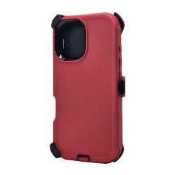 Defender Case w/ Clip For iPhone 17 (red) Defender Case w/ Clip For iPhone 17 (red)